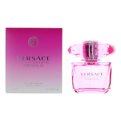 VERSACE BRIGHT crystal absolu perfume for women front side with packaging 