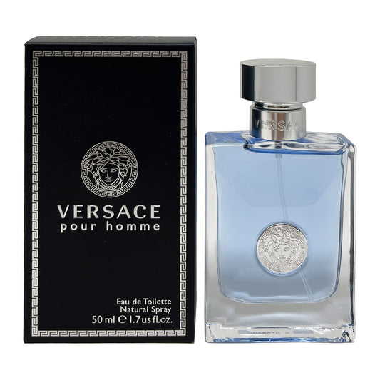 Versace Pour Homme Eau de Toilette 1.7 oz cologne for men front side with packaging